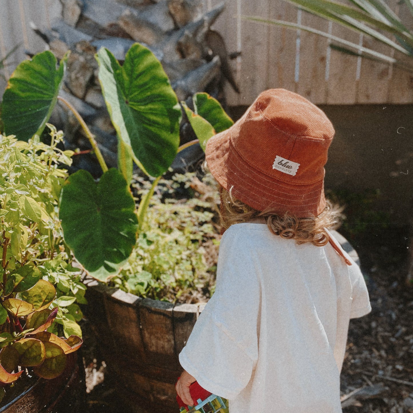 Matching Mommy and Baby Corduroy Bucket Hat Set - Rust