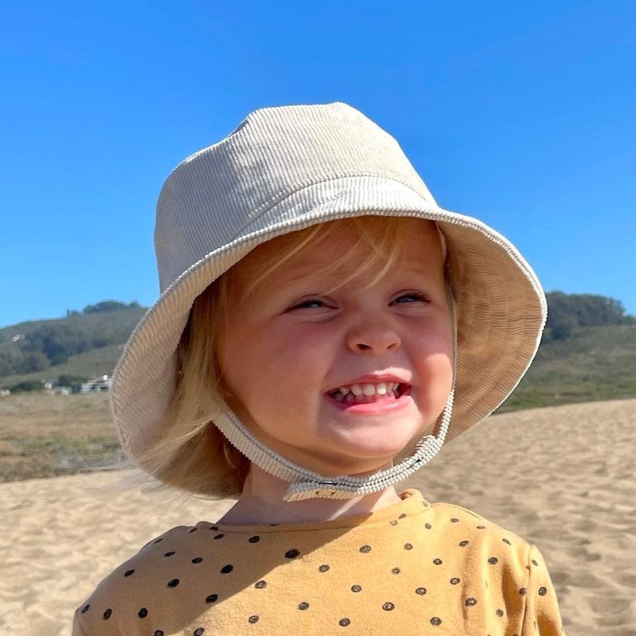 Baby Corduroy Bucket Hat - Stone