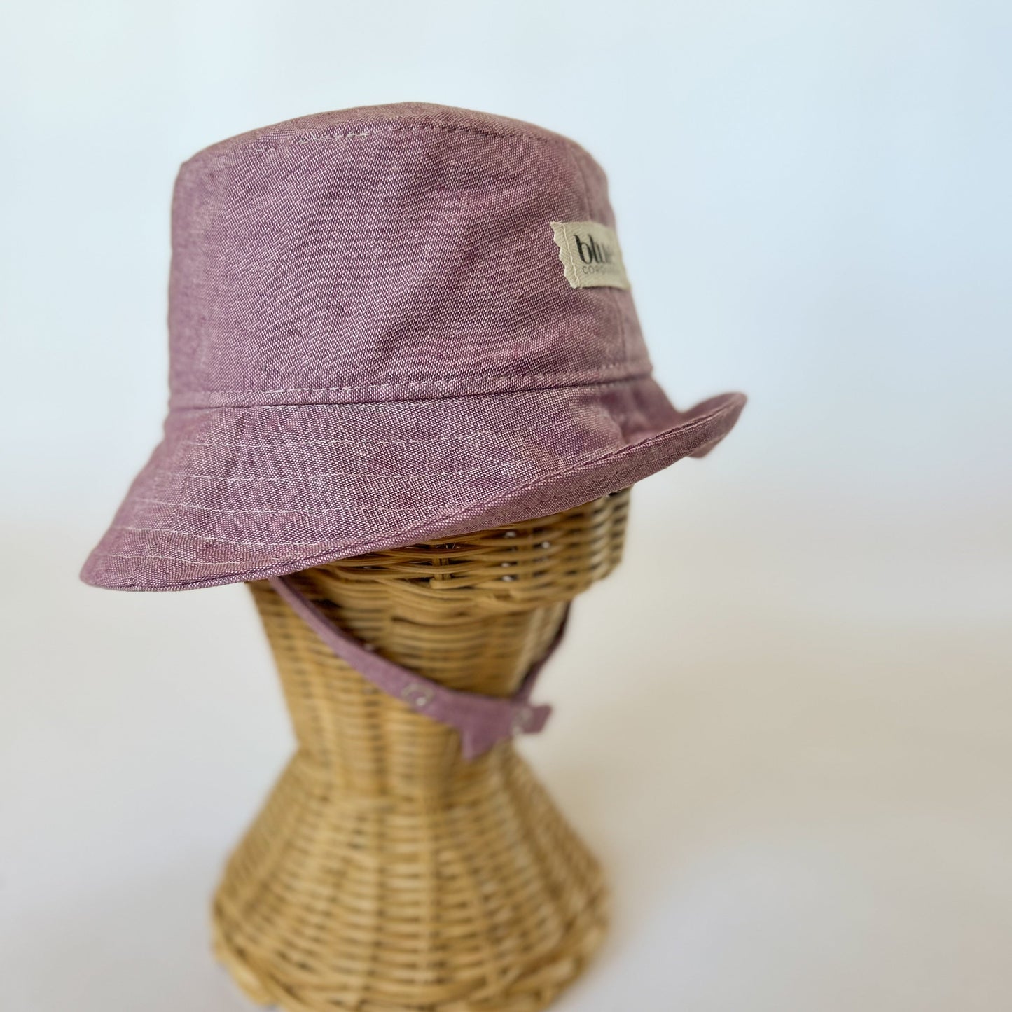 Baby Linen Bucket Hat - Mauve