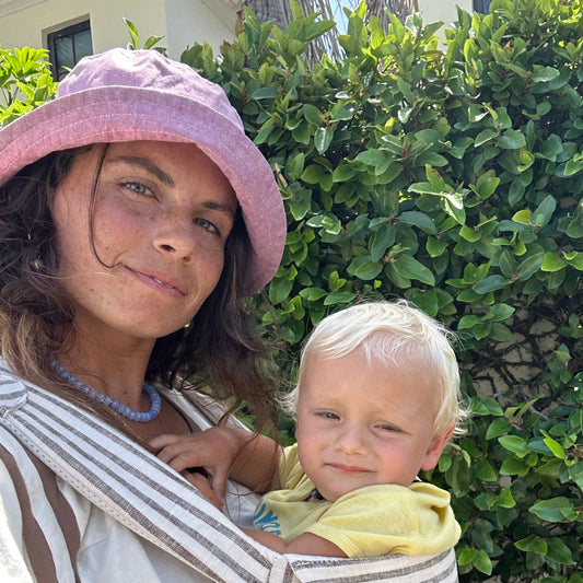Linen Medium Brim Bucket Hat - Lavender
