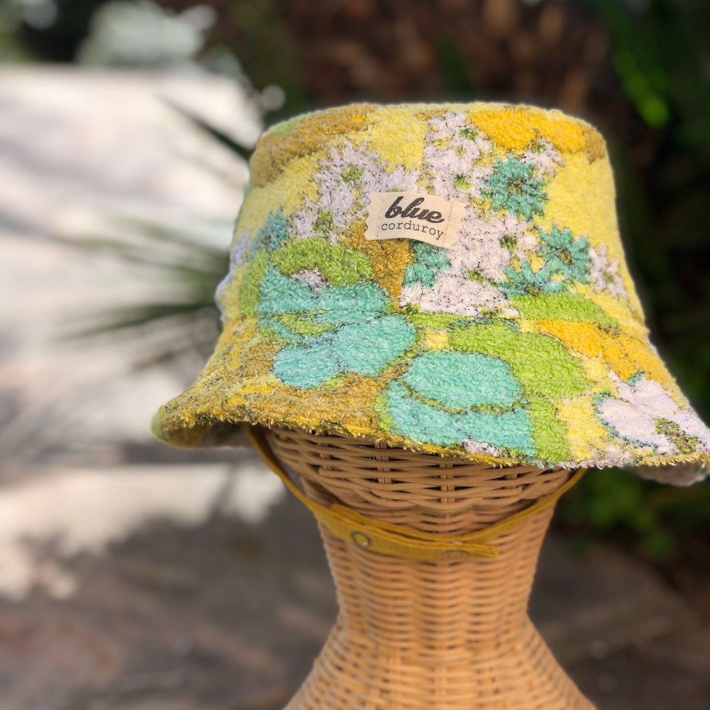 Baby Vintage Towel Bucket Hat - Yellow Floral - Limited Edition