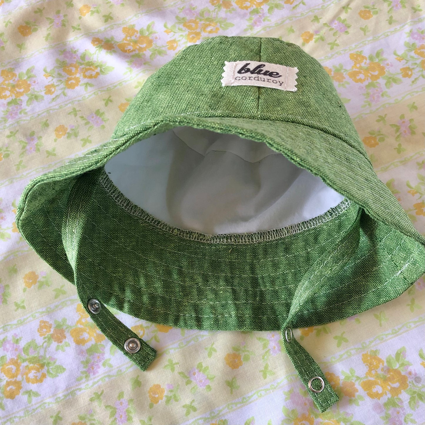 Baby Linen Bucket Hat - Grass Green