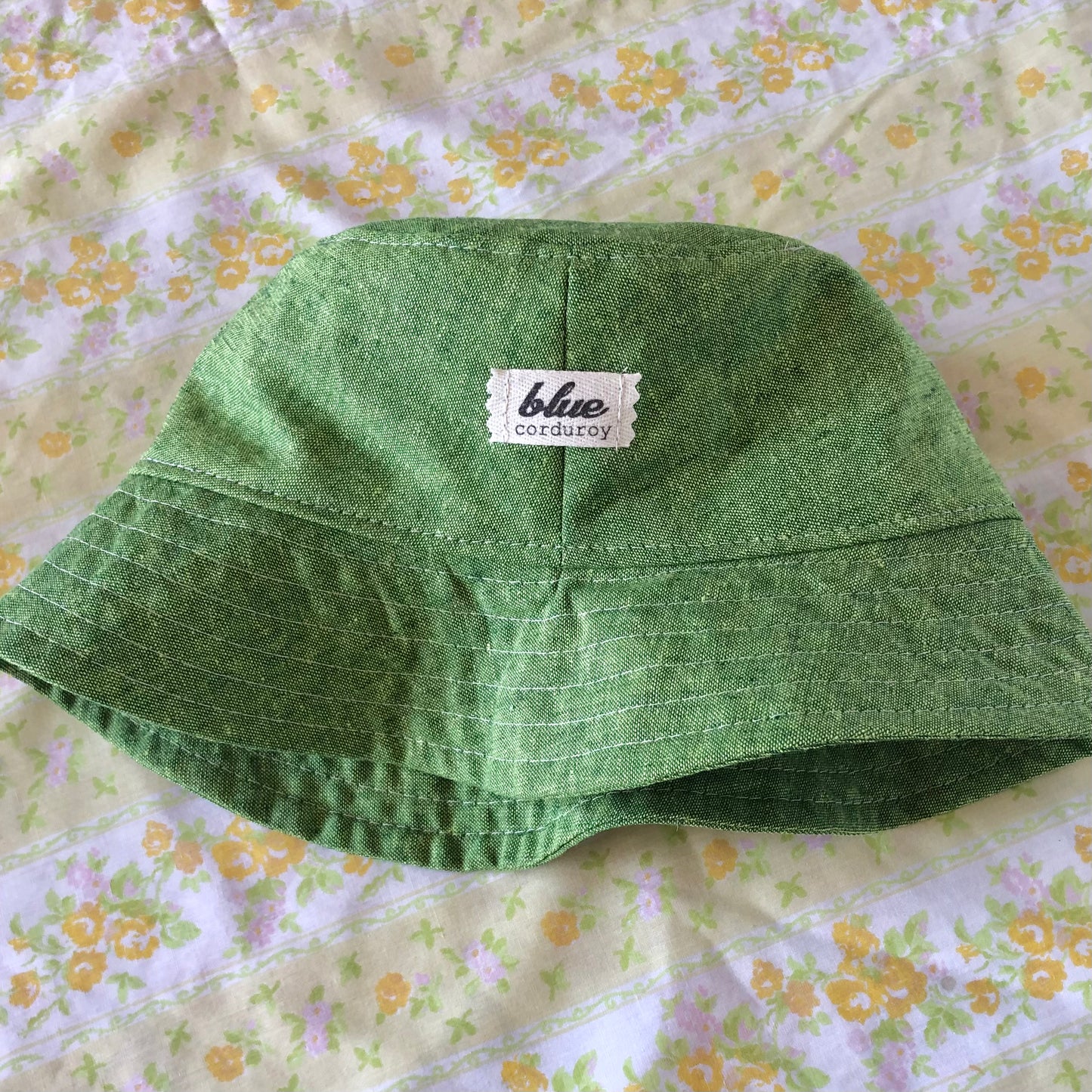 Linen Bucket Hat - Grass Green