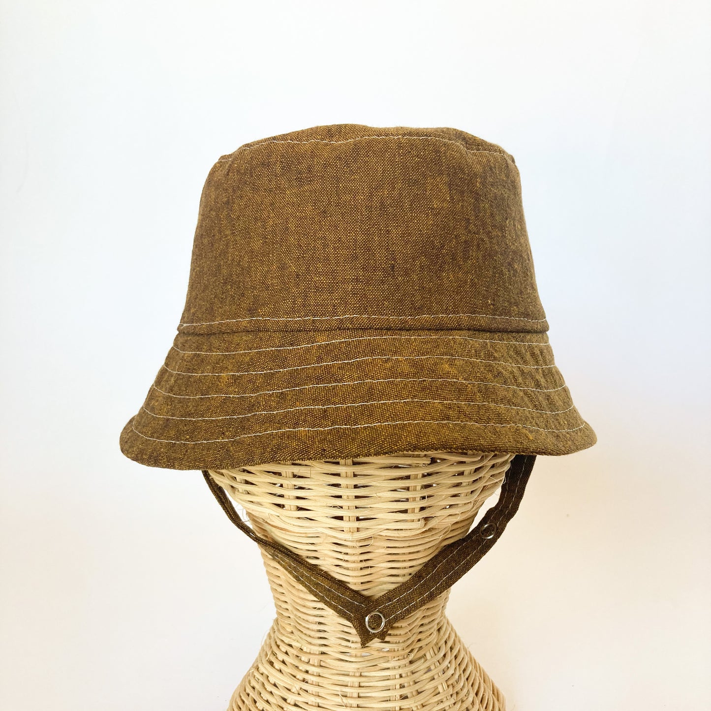 Matching Mommy and Baby Linen Bucket Hat Set- Spice