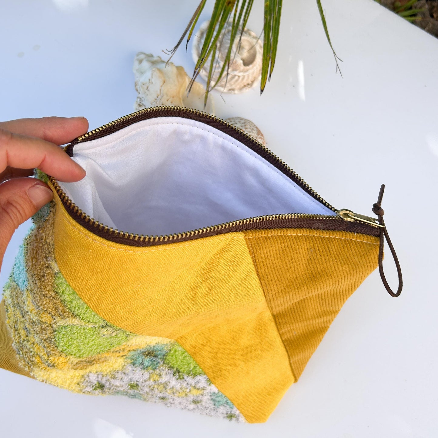 Zipper Pouch - Yellow Sunshine Patchwork