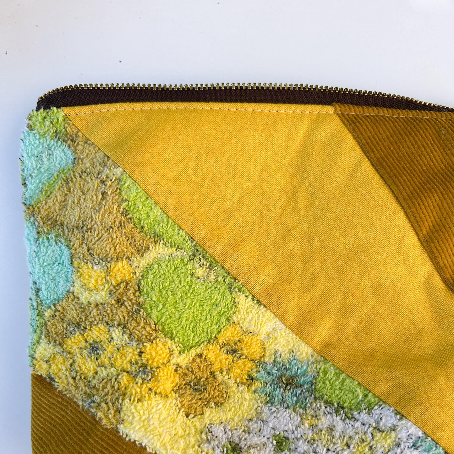 Zipper Pouch - Yellow Sunshine Patchwork
