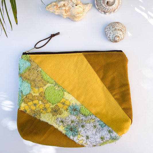 Zipper Pouch - Yellow Sunshine Patchwork