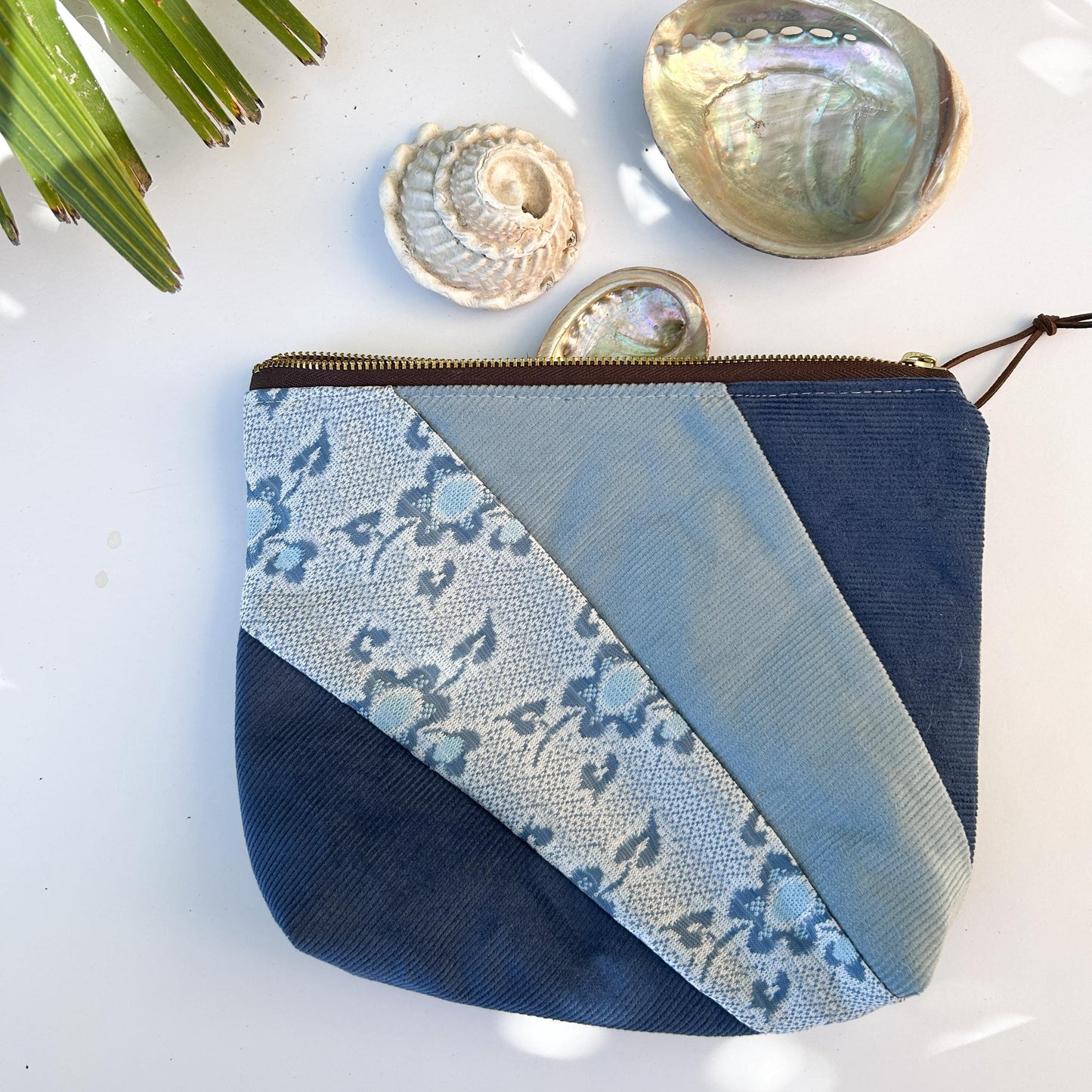 Zipper Pouch - Blue Sunshine Patchwork