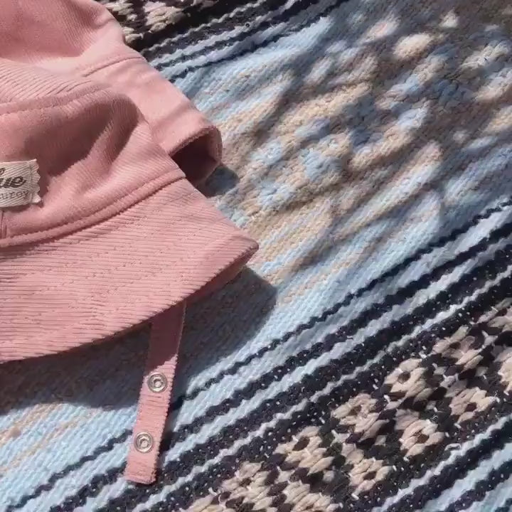Mommy and Me Matching Pink Sun Hats, Corduroy Bucket Hats, Mama and Mini Set, Gift for New Mom and Infant, Family Hats for Fall