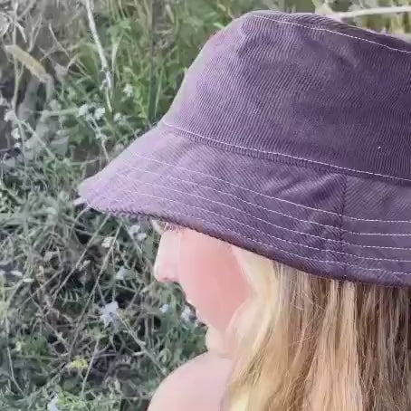 Brown Corduroy Bucket Hat, Fall Winter Bucket Hat, Beach Sun Hat, Unisex Hat, Gift for Hiker, Brim Winter Hat, Corduroy Cap, Handmade Hat