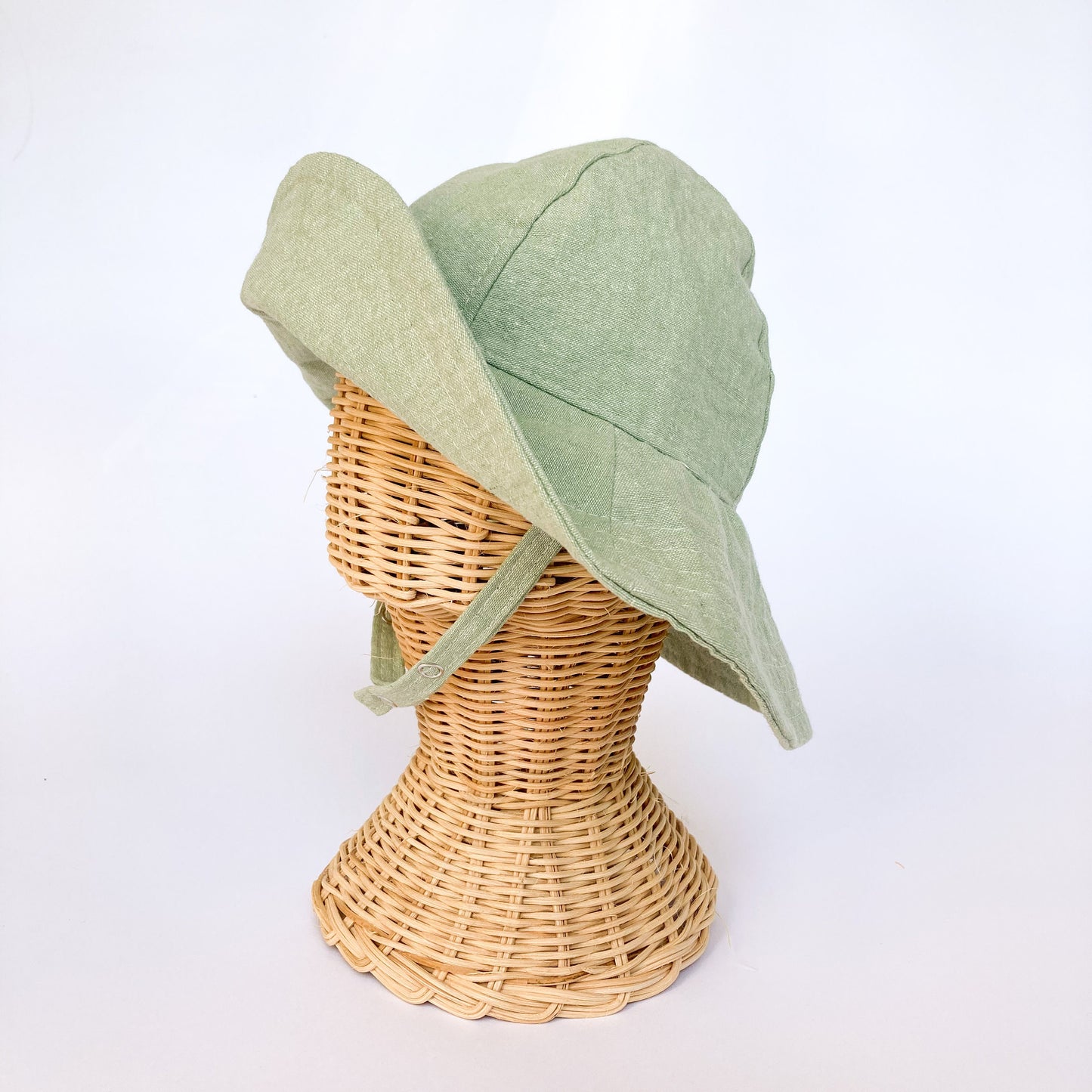 Mint Green Hat for Baby, Baby Sun Hat, Kids Summer Hat, Floppy Beach Hat, Linen Sun Hat