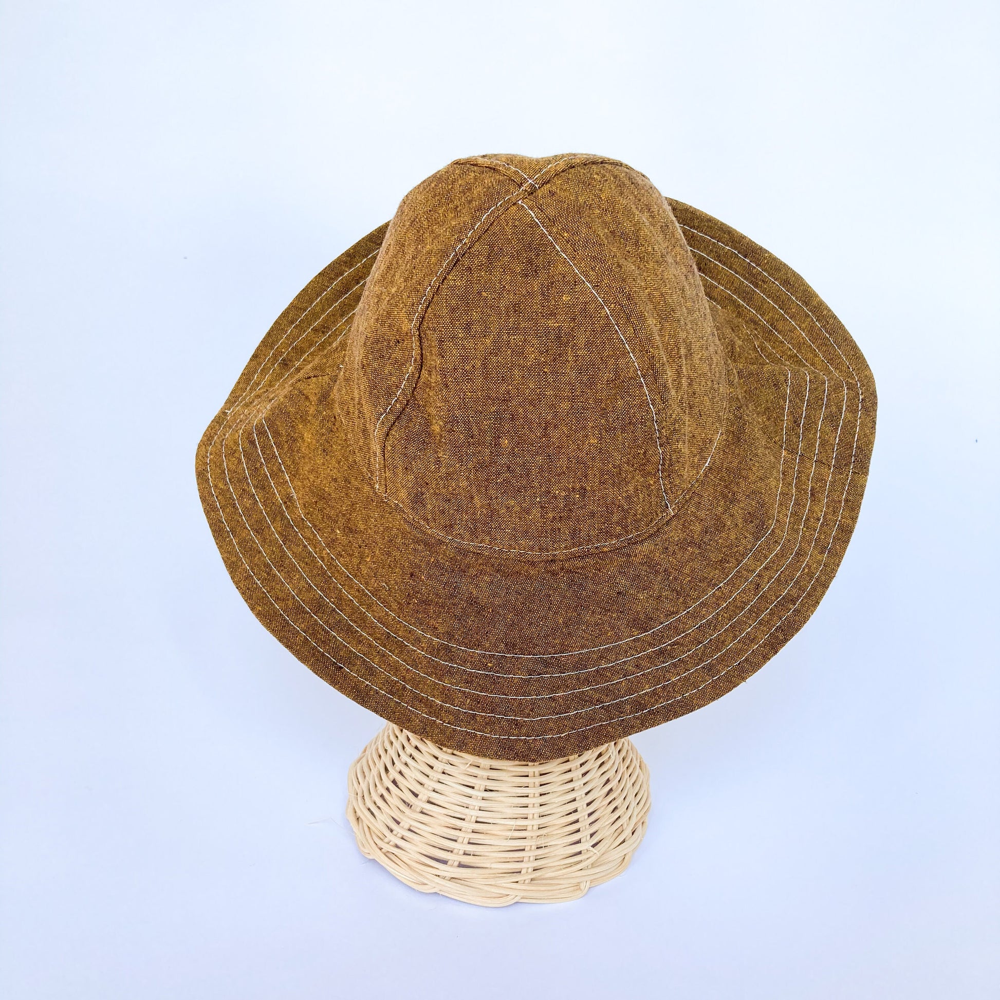 Baby Sun Hat, Brown Hat, Kids Summer Hat, Baby Summer Hat, Linen Sun Hat, Floppy Beach Hat