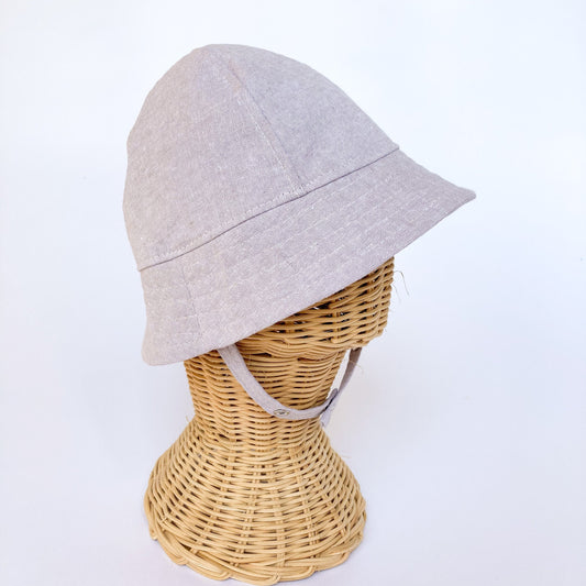 Lilac Linen Bucket Hat for Babies, Toddlers, and Kids