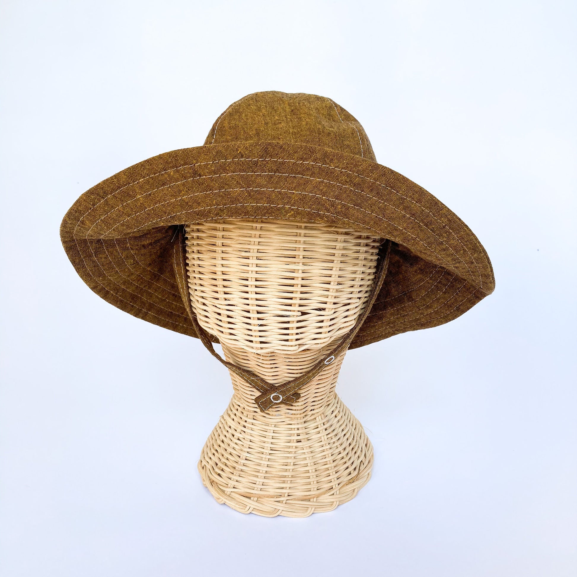 Baby Sun Hat, Brown Hat, Kids Summer Hat, Baby Summer Hat, Linen Sun Hat, Floppy Beach Hat