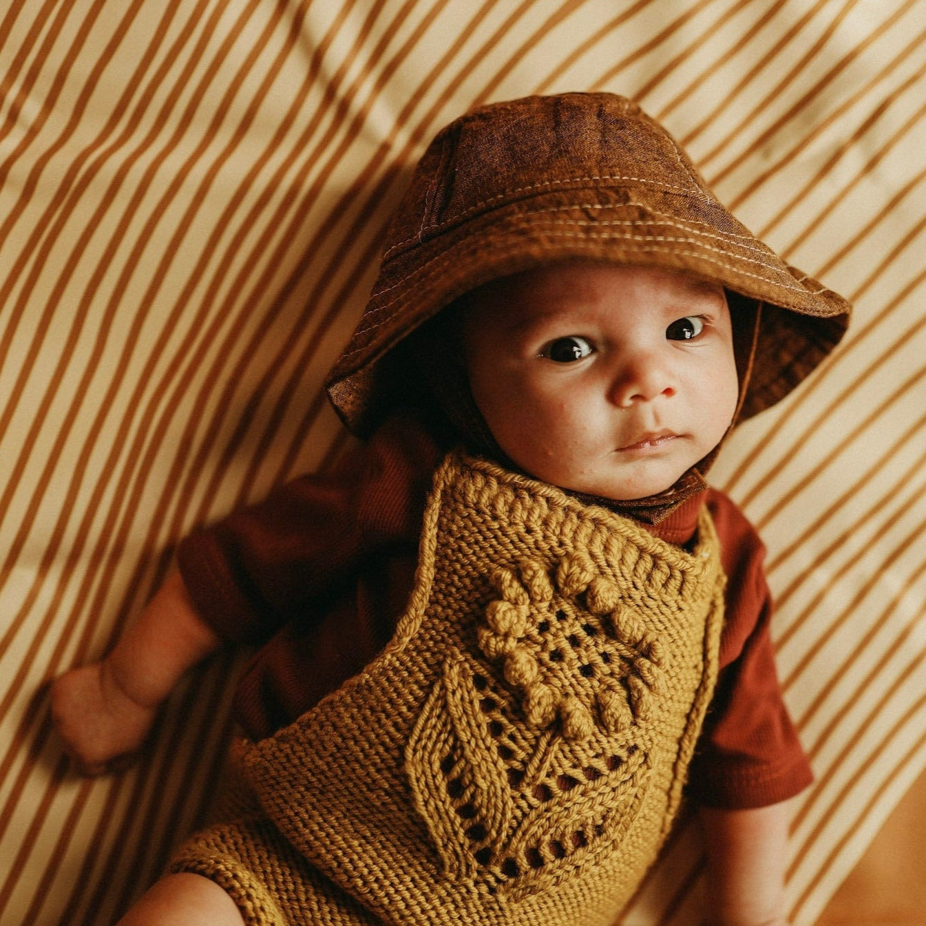 Baby Linen Sun Cap Spice