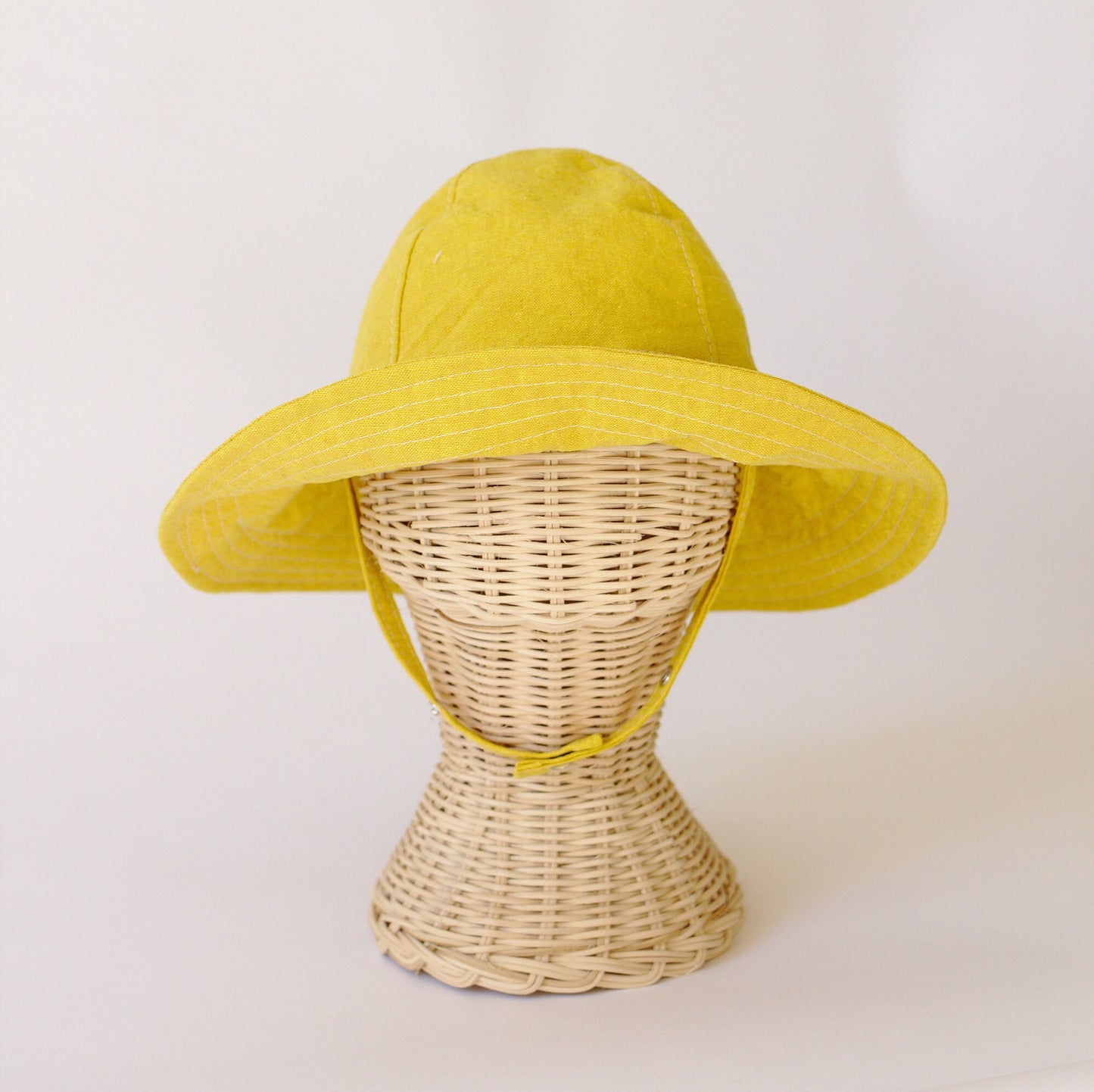 Baby Summer Hat, Yellow Sun Hat, Baby Summer Accessory, Handmade Baby Hat, Baby Beach Hat, Baby Sun Hat, Wide Brim Hat, Linen Sun Hat