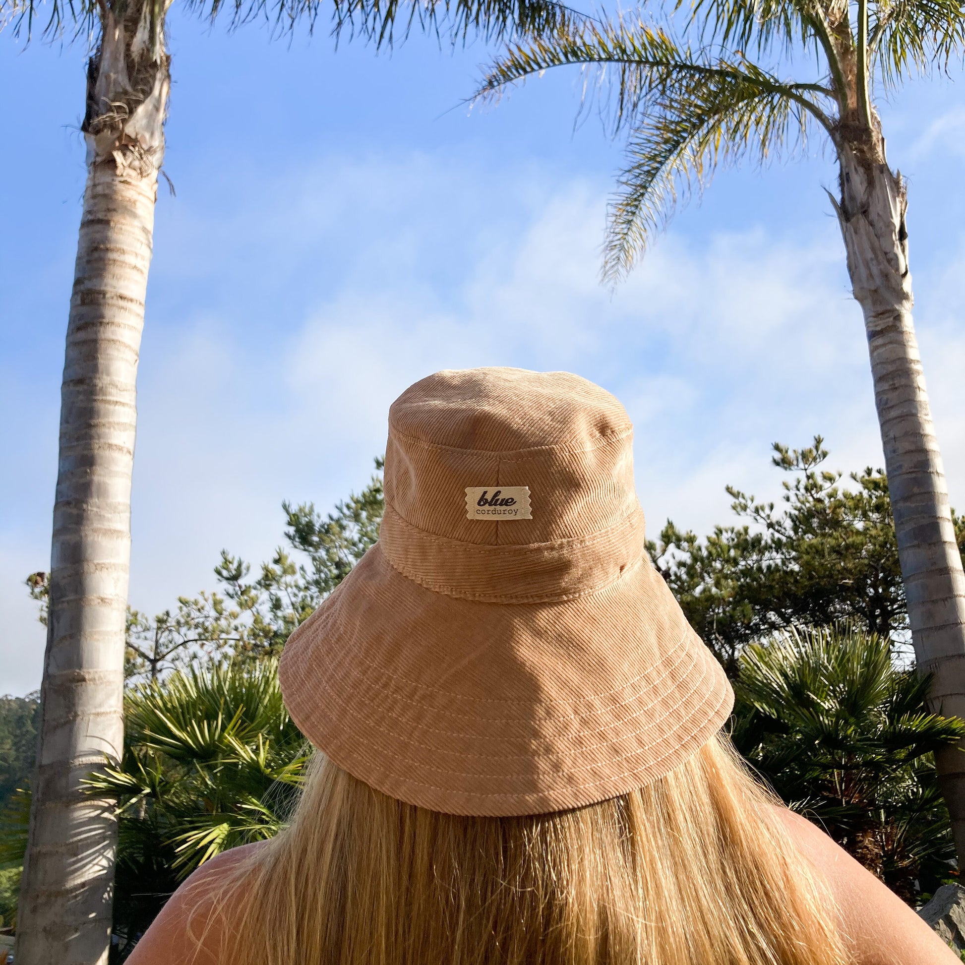 Cotton Summer Hat, Brown Bucket Hat, Corduroy Hat, Boho Beach Hat, Wide Brim Sun Hat, Foldable Hat, Beach Style Gift for Her, Womans Sun Hat