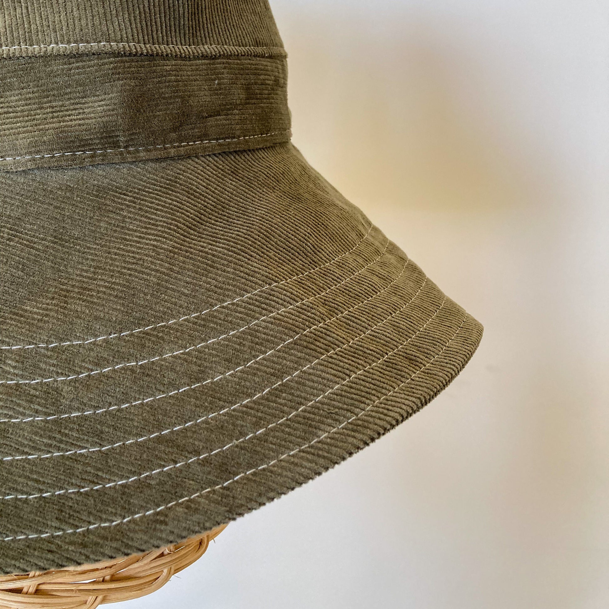 Summer Bucket Hat, Olive Green Hat, Corduroy Hat, Wide Brim Sun Hat, Beach Bucket Hat, Cotton Summer Hat, Green Bucket Hat, Boho Sun Hat
