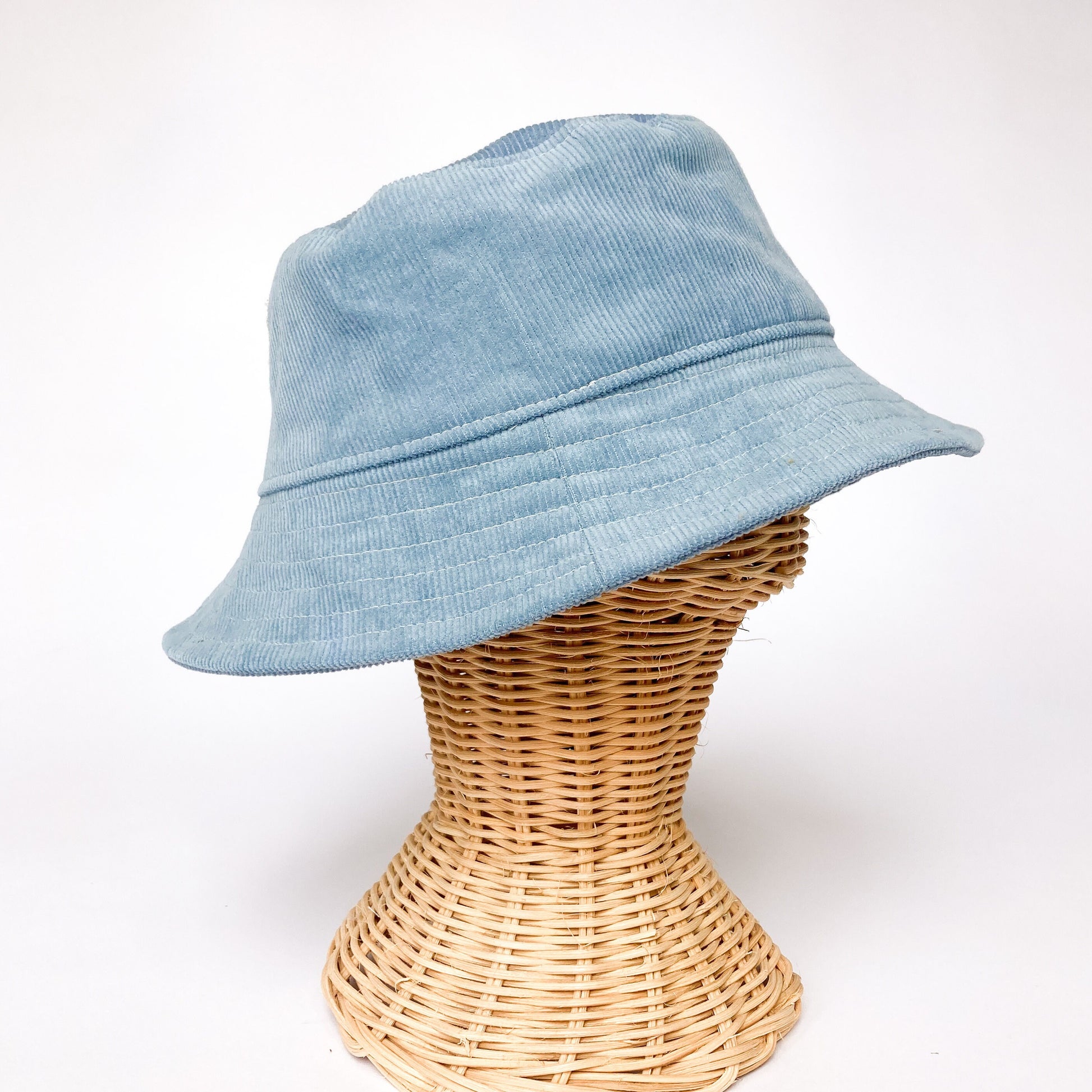 Corduroy Bucket Hat, Cotton Summer Hat, Blue Corduroy Hat, Beach Bucket Hat, Boho Sun Hat, Bucket Hat Women, Brim Womans Hat, Fabric Cap