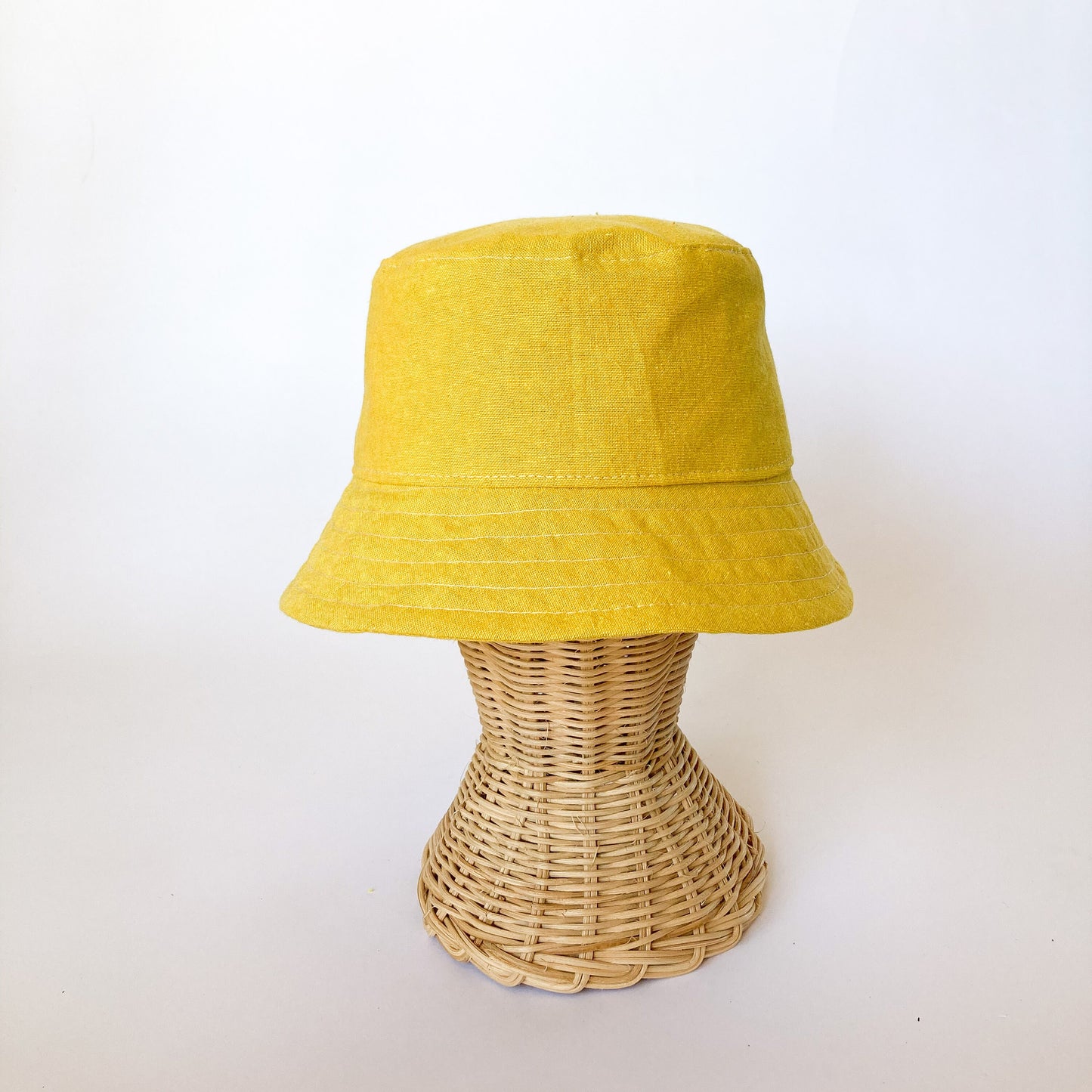 Yellow Bucket Hat, Summer Hats for Women, Linen Hat, Beach Accessory for Her, Bucket Cap, Boho Hats for Women, Foldable Beach Hat