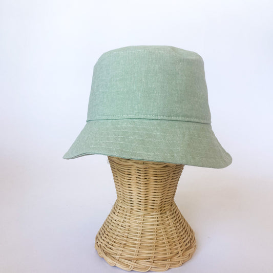 Summer Linen Hat, Bucket Sun Hat, Mint Green Hat, Mama and Mini Hats, Summer Gift for Teen, Womens Sun Hat, Mommy and Me Gifts, Beach Hat