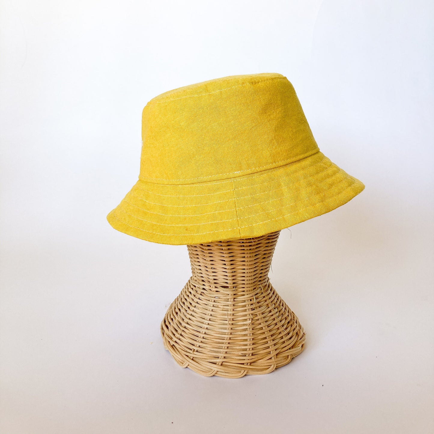 Matching Mommy and Baby Hats, Mama and Mini Hat Set, Yellow Sun Hat, Bucket Hat, Baby Beach Hat, Summer Newborn Gift, Linen Hat