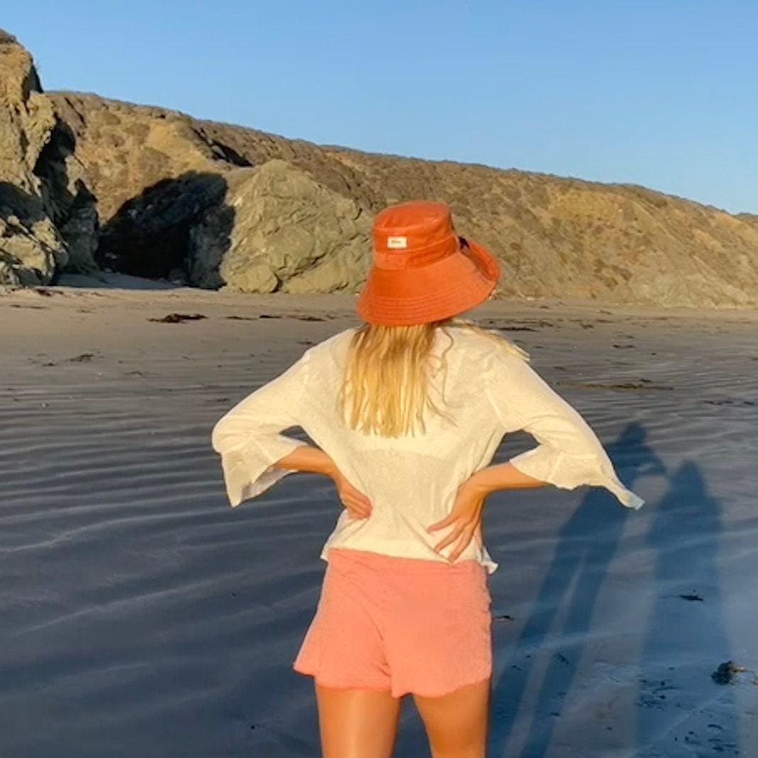 Wide Brim Sun Hat, Corduroy Hat, Beach Vacation Accessory, Packable Hat, Beach Style for Her, Bucket Hat, Mothers Day Gift, Womens Hat