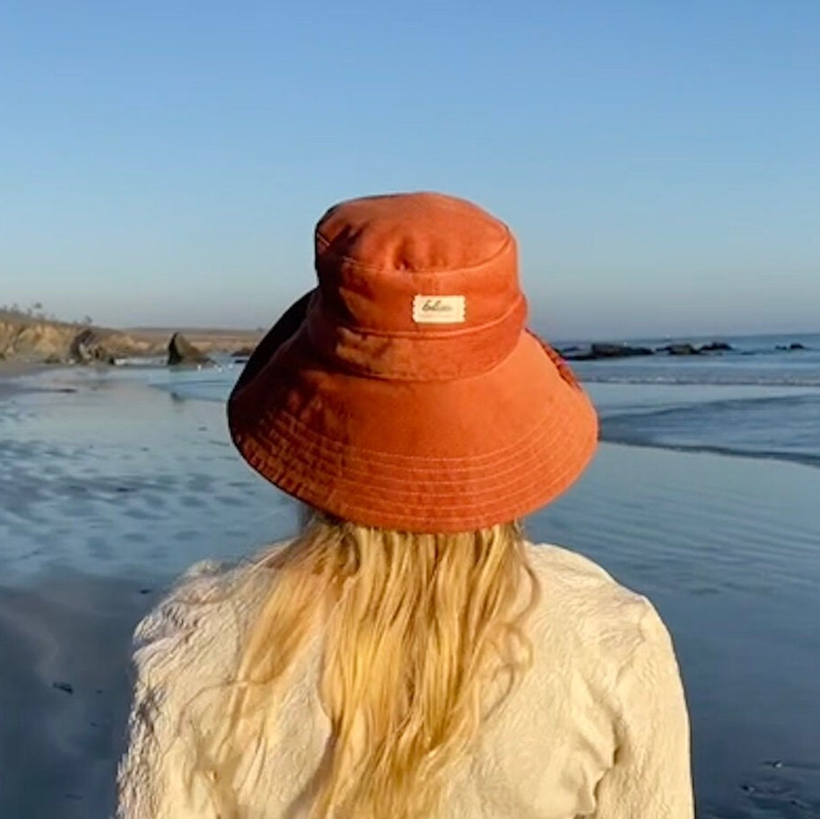 Wide Brim Sun Hat, Corduroy Hat, Beach Vacation Accessory, Packable Hat, Beach Style for Her, Bucket Hat, Mothers Day Gift, Womens Hat