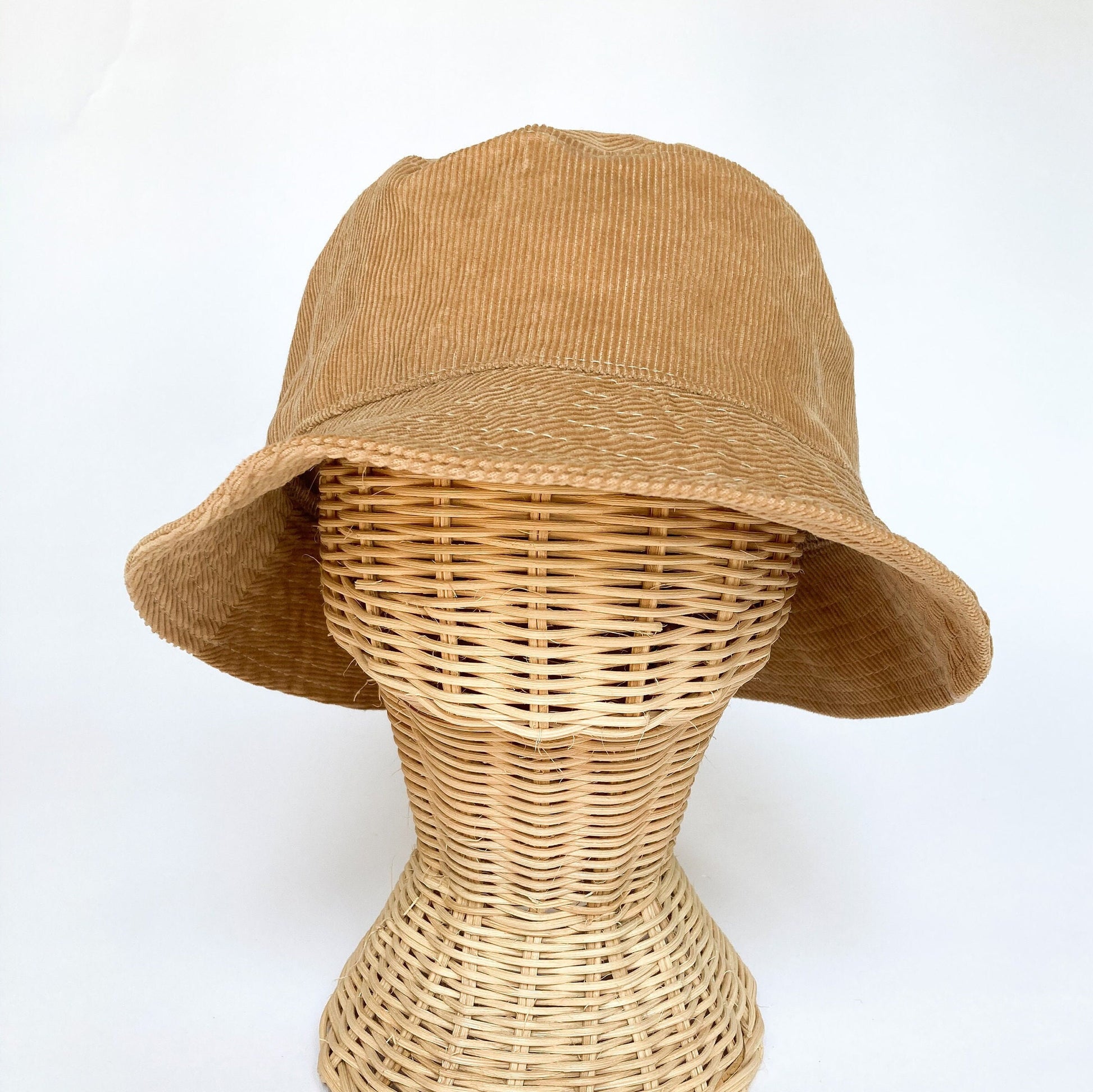 Tan Bucket Hat, Fall Hat for Women, Comfortable Hat, Fall Style for Her, Beach Accessory for Her, Winter Brim Hat, Corduroy Sun Hat