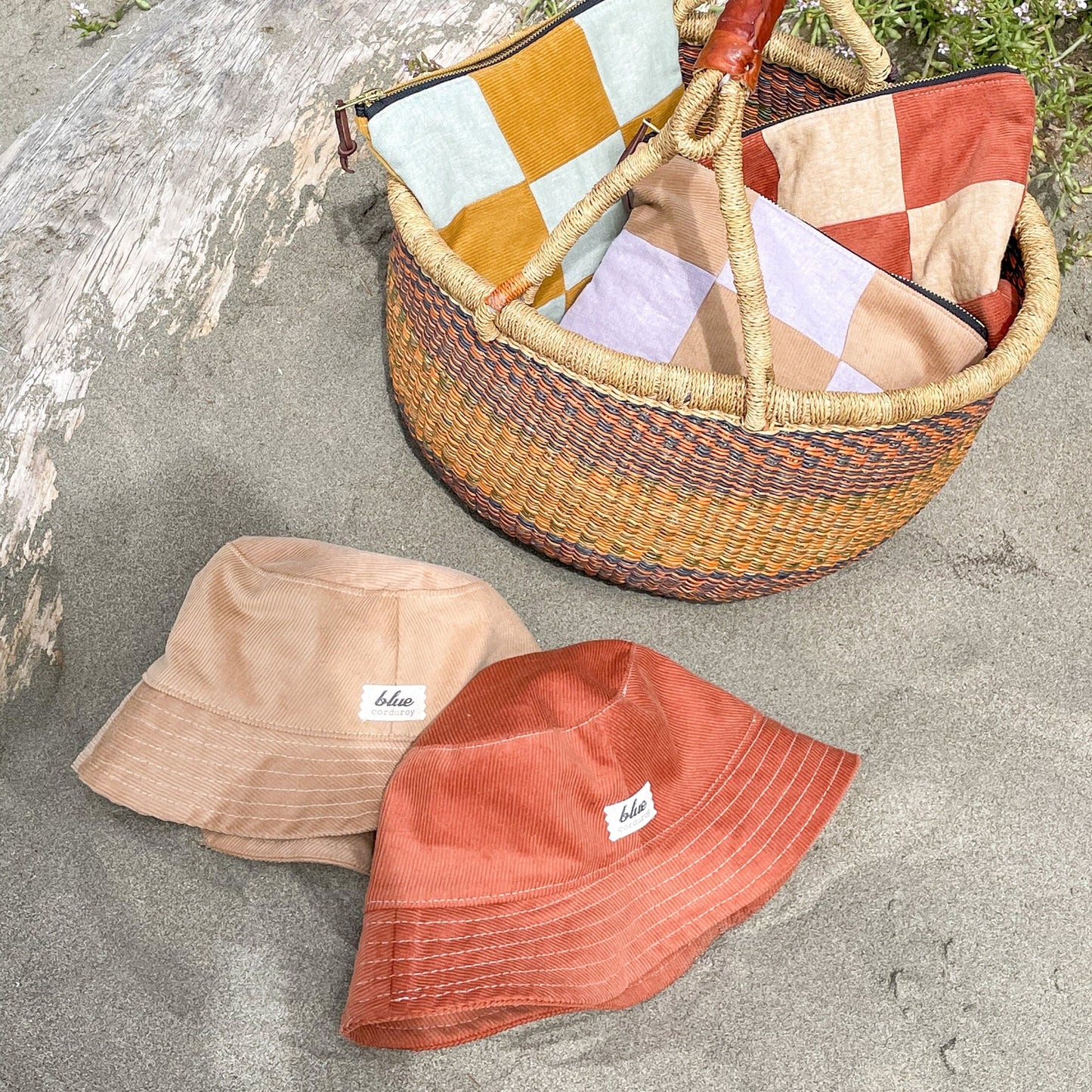 Cotton Bucket Hat, Corduroy Hat, Unisex Fall Accessory, 90's Bucket Hat, Cord Cap, Rust Hat, Fall Style, Neutral Gift for Teen