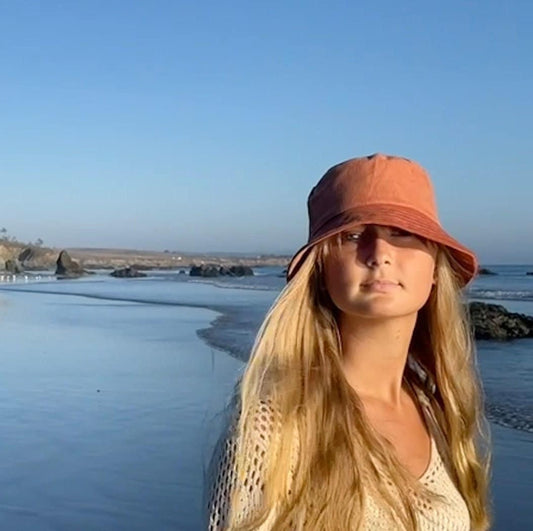 Cotton Bucket Hat, Corduroy Hat, Unisex Fall Accessory, 90's Bucket Hat, Cord Cap, Rust Hat, Fall Style, Neutral Gift for Teen