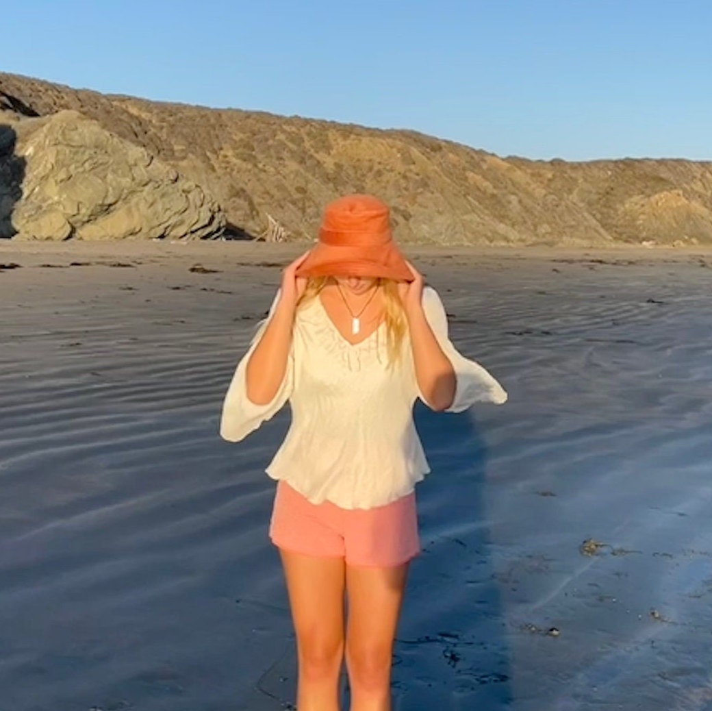 Wide Brim Sun Hat, Corduroy Hat, Beach Vacation Accessory, Packable Hat, Beach Style for Her, Bucket Hat, Mothers Day Gift, Womens Hat