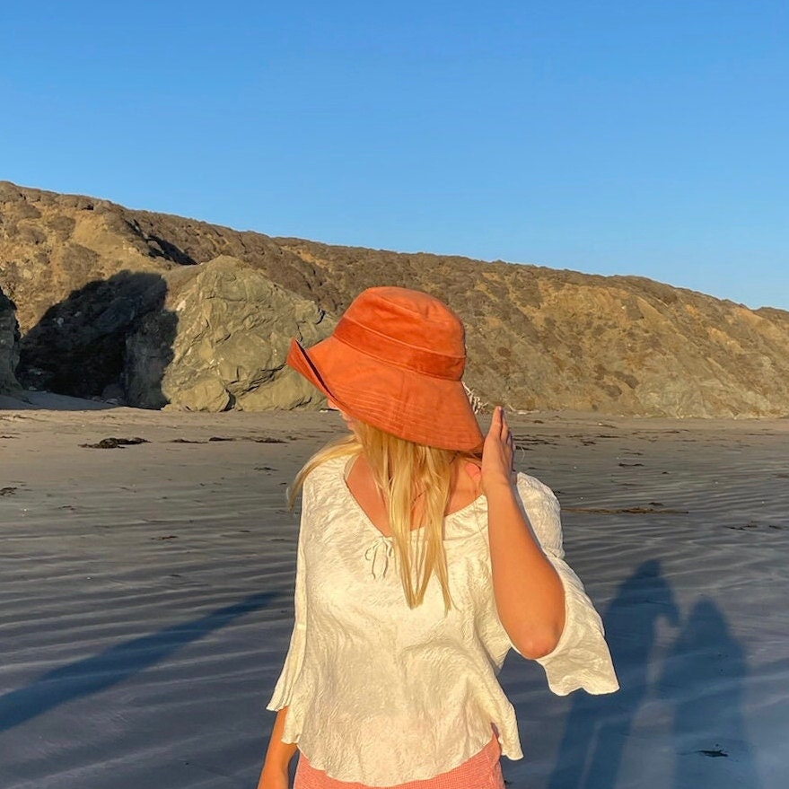 Wide Brim Sun Hat, Corduroy Hat, Beach Vacation Accessory, Packable Hat, Beach Style for Her, Bucket Hat, Mothers Day Gift, Womens Hat