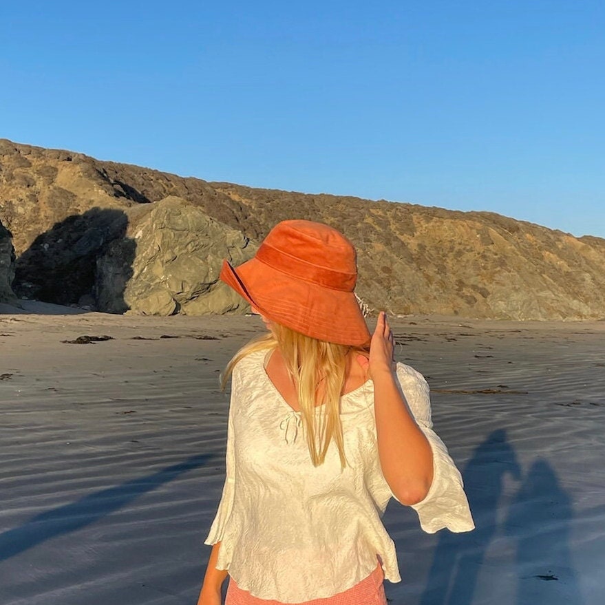 Wide Brim Sun Hat, Corduroy Hat, Beach Vacation Accessory, Packable Hat, Beach Style for Her, Bucket Hat, Mothers Day Gift, Womens Hat