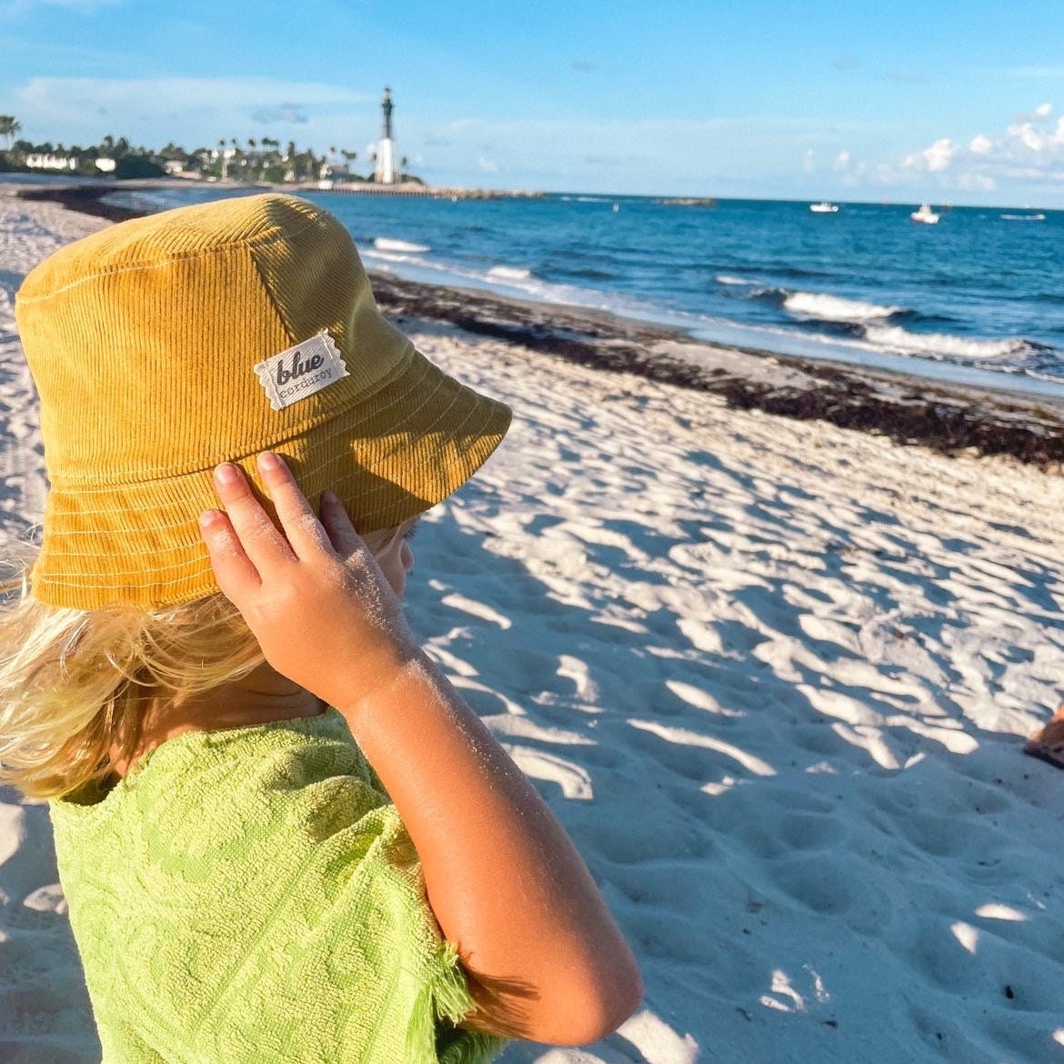 Kids Bucket Hat, Yellow Sun Hat, Corduroy Child Hat, Toddler Summer Hat, Outdoor Baby Gift, Sun Hat for Boys, Baby Hat for Girls, Beach Hat