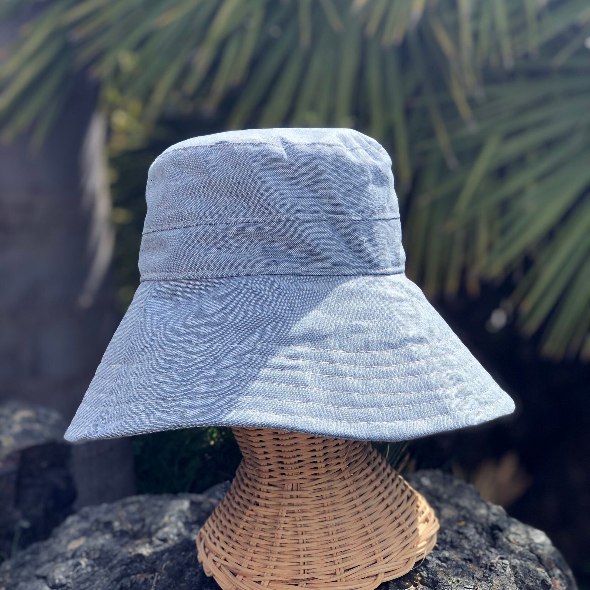 Blue Womens Sun Hat, Wide Brim Beach Hat, Packable Beach Hat, Trending Hats, Summer Accessory, Beach Vacation Essential, Gift for Beach Girl