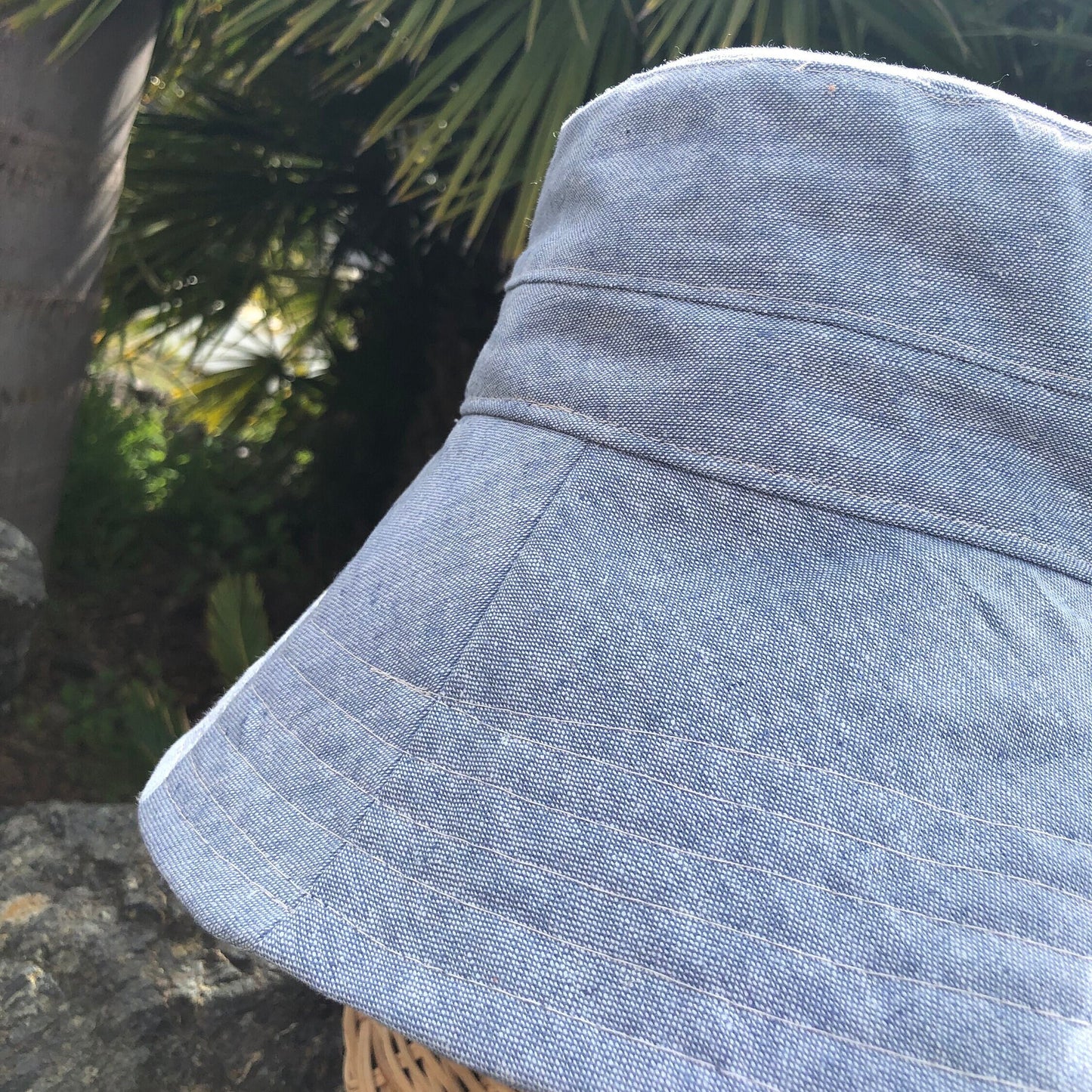 Blue Womens Sun Hat, Wide Brim Beach Hat, Packable Beach Hat, Trending Hats, Summer Accessory, Beach Vacation Essential, Gift for Beach Girl