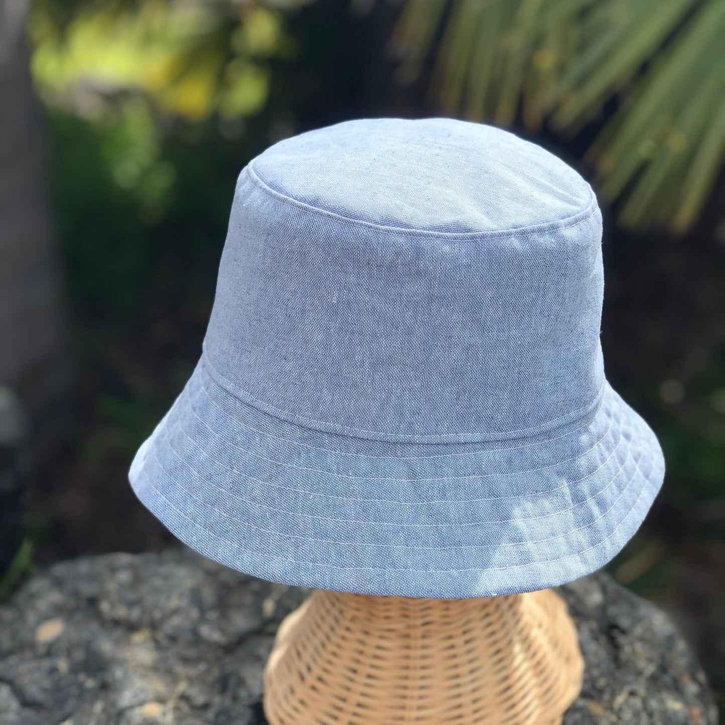 Linen Bucket Hat, Blue Summer Hat, Womens Sun hat, Trending Hats, Periwinkle Accessory, Bucket Hat Womens, Summer Gift for Her, Beach Hat