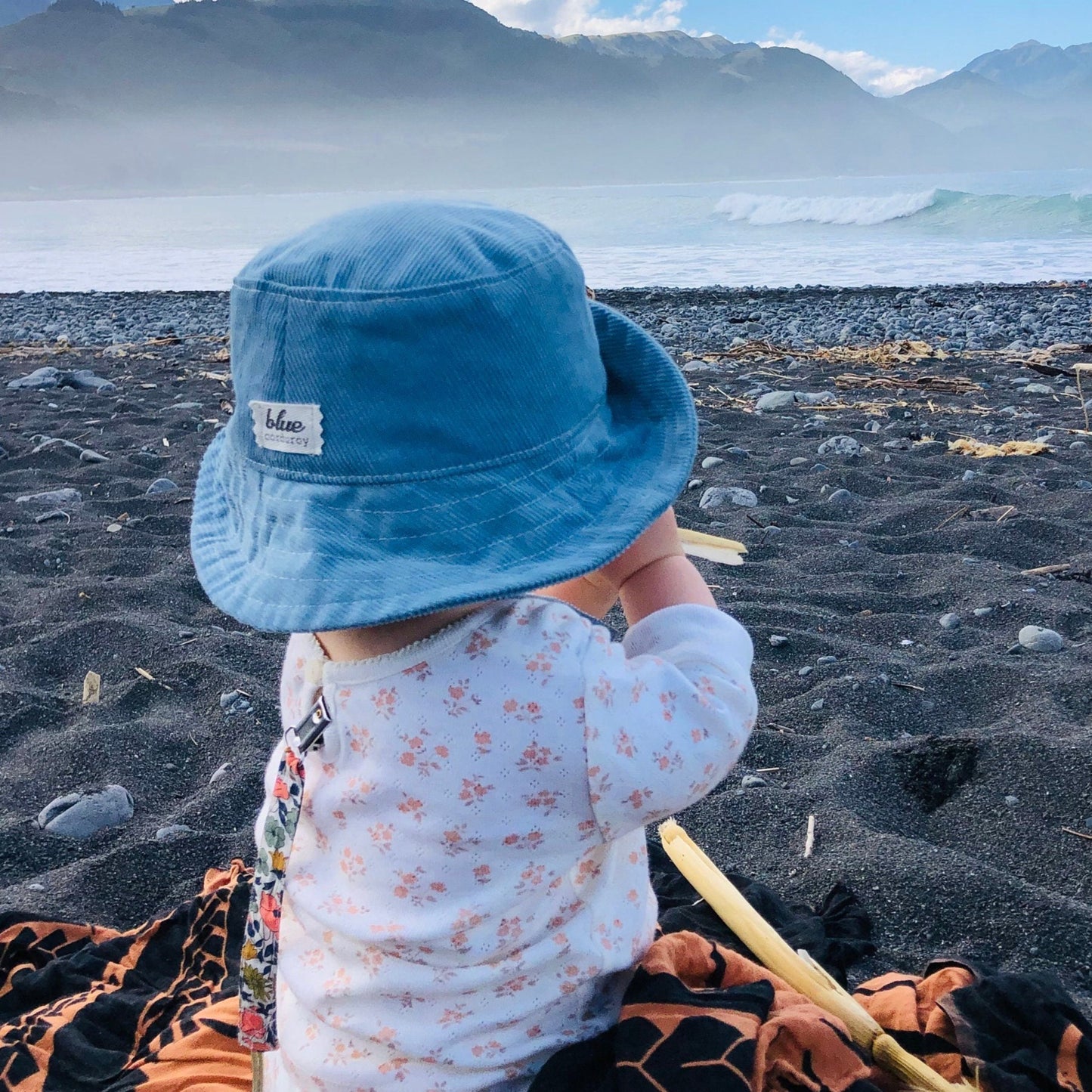 Baby Bucket Hat, Blue Corduroy Hat, Sun Hat for Boy, Toddler Bucket Hat, Baby Summer Hat, Floppy Beach Hat, Summer Baby Gift, Newborn Cap