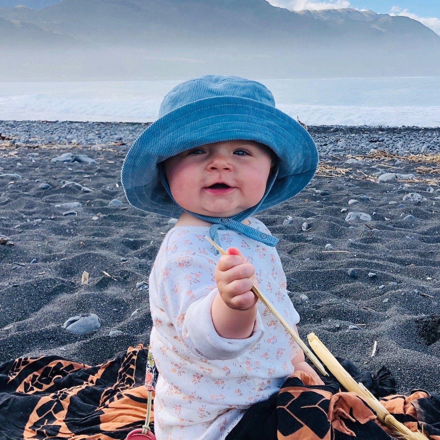 Baby Bucket Hat, Blue Corduroy Hat, Sun Hat for Boy, Toddler Bucket Hat, Baby Summer Hat, Floppy Beach Hat, Summer Baby Gift, Newborn Cap