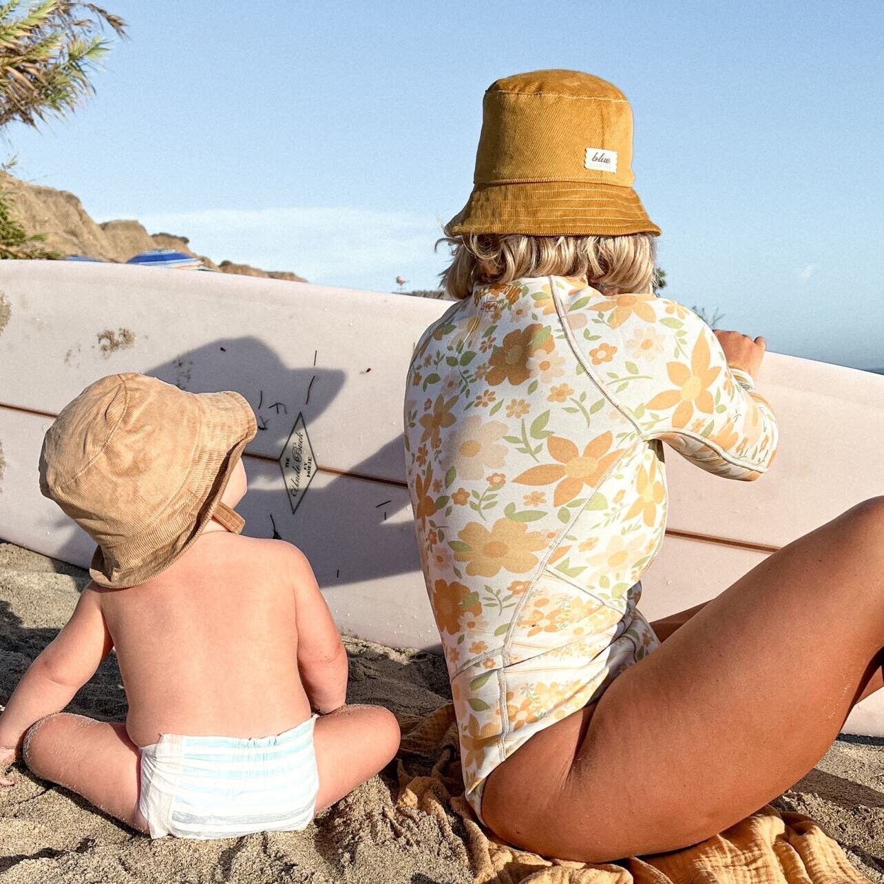 Matching Mommy and Baby Hats, Corduroy Bucket Hats, Mama and Mini Hat Set, Tan Sun Hat, Babies First Summer, Mom and Infant Gift, Beach Hats