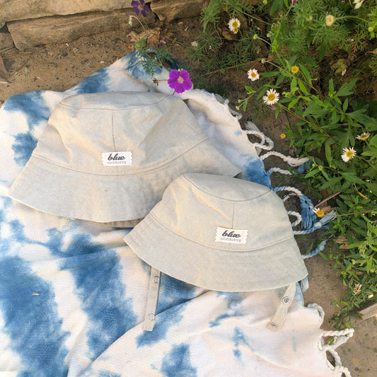 Matching Mommy and Baby Hat Set, Beige Sun Hat, Mama and Mini Matching Hats, Baby's First Summer, Bucket Hat, Foldable Hat, New Mom Gift