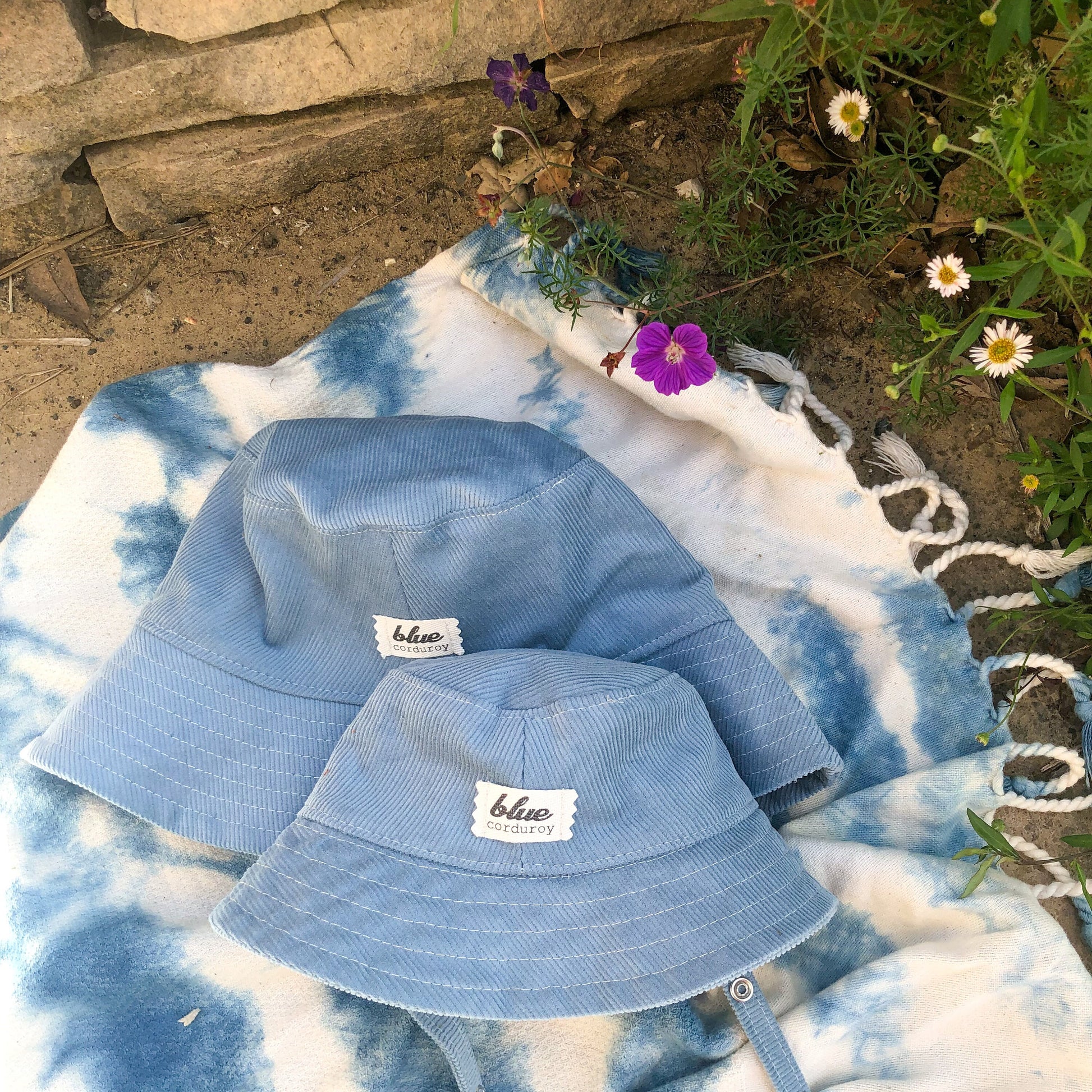 Mommy and Me Matching Hats, Corduroy Bucket Hats, Blue Sun Hat, Mama and Mini Set, Babies First Summer, Beach Hat, Family Vacation