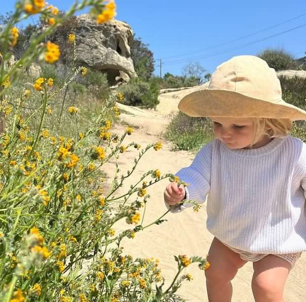 Baby Wide Brim Sun Hat, Tan Hat, Outdoor Toddler Hat, Beach Hat for Kids, Baby Summer Hat, Infant Sun Protection, Neutral Baby Shower Gift