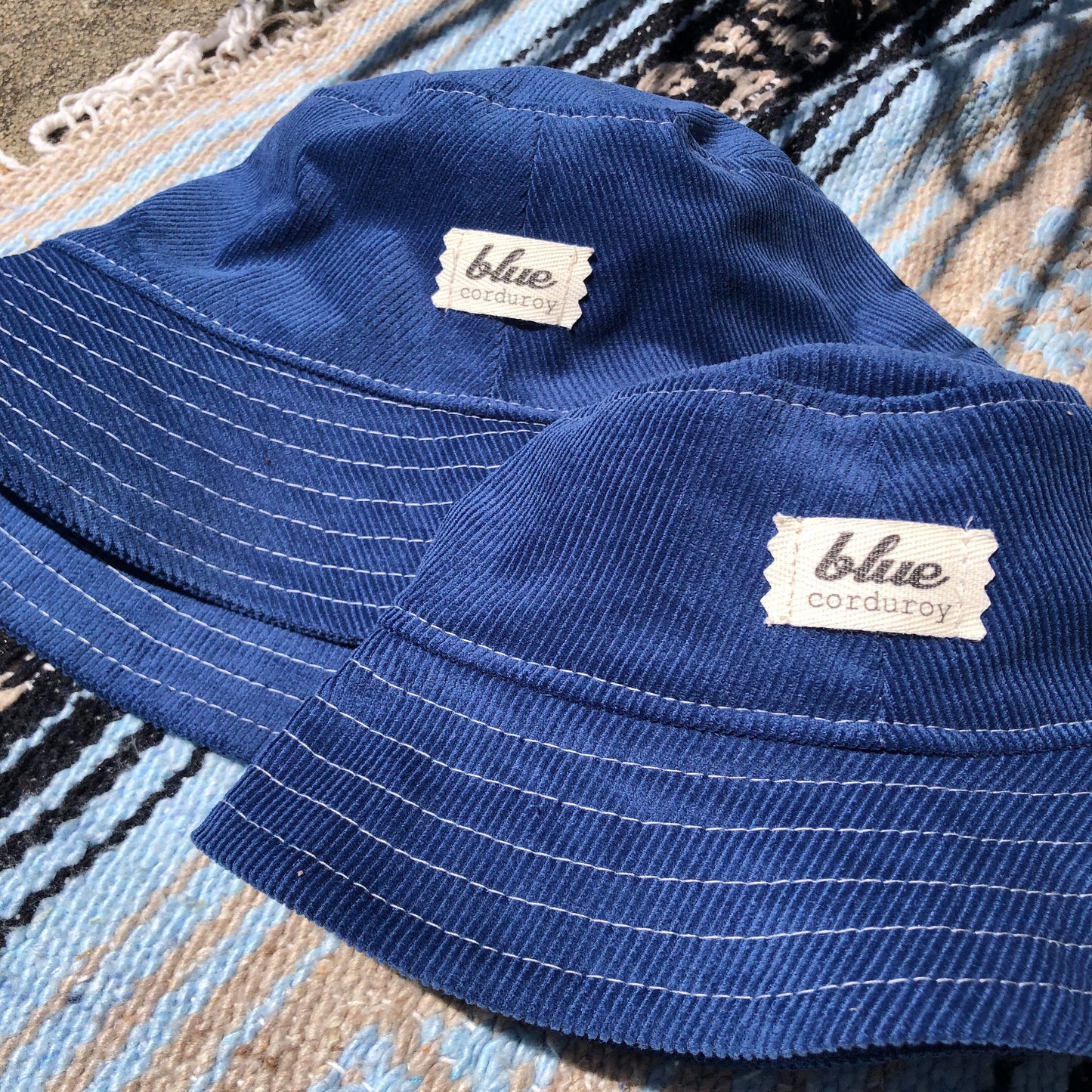 Family Bucket Hats, Mommy and Me Matching Hats, Blue Corduroy Hat, Family Beach Day Accessories, Newborn Shower Gift, Dad and Son Sun Hats