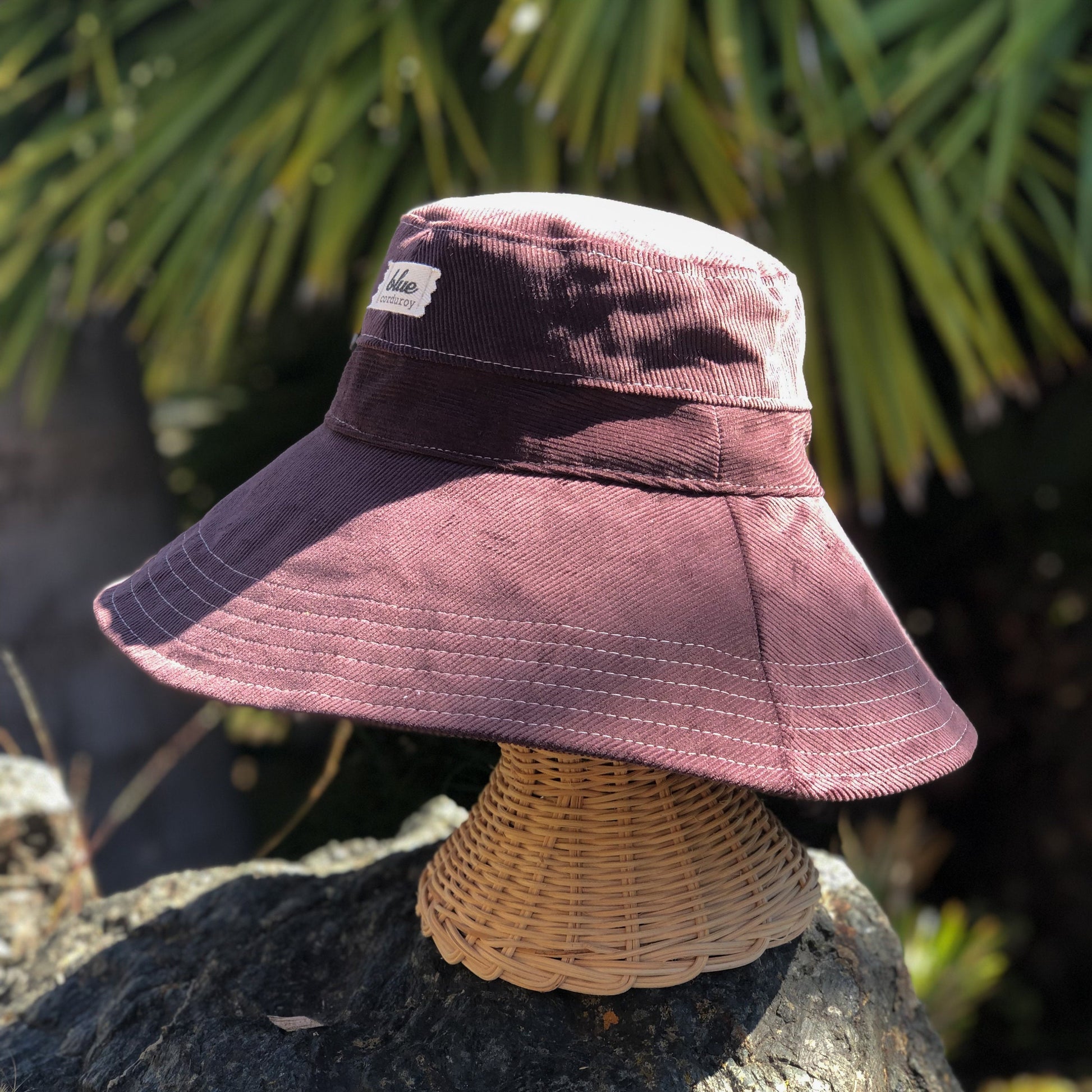 Wide Brim Hat for Women, Corduroy Bucket Hat, Foldable Beach Hat, Fall Accessories for Her, Winter Sun Hat, Cotton Cloth Sun Hat, brown hat