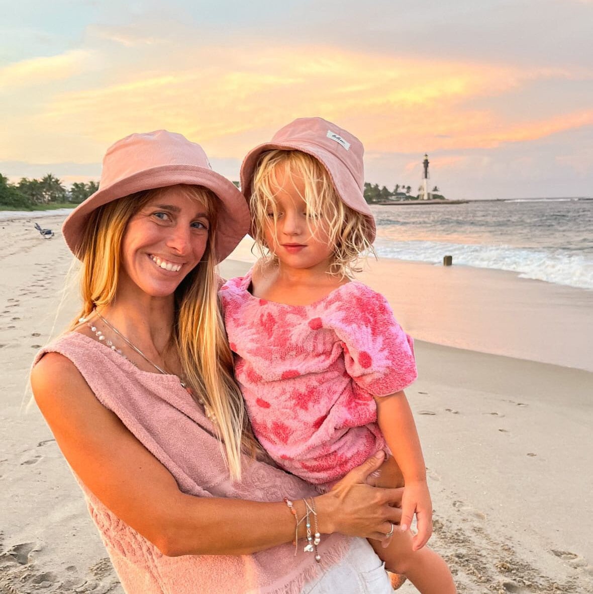 Mommy and Me Matching Pink Sun Hats, Corduroy Bucket Hats, Mama and Mini Set, Gift for New Mom and Infant, Family Hats for Fall