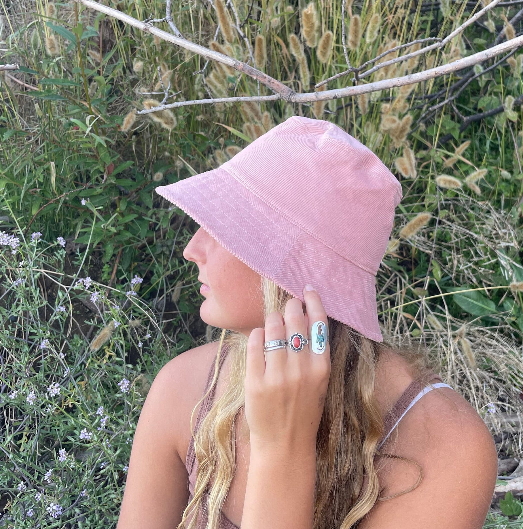 Pink Corduroy Bucket Hat, Pink Hat, Fall Winter Bucket Hat, Beach Sun Hat, Fall Accessories Women, Gift for Teen Girl, Handmade in USA