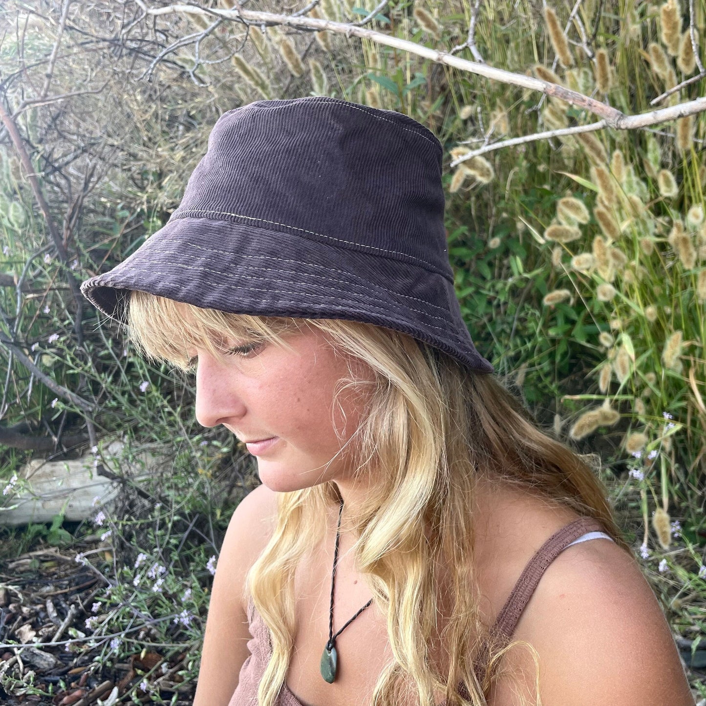 Brown Corduroy Bucket Hat, Fall Winter Bucket Hat, Beach Sun Hat, Unisex Hat, Gift for Hiker, Brim Winter Hat, Corduroy Cap, Handmade Hat