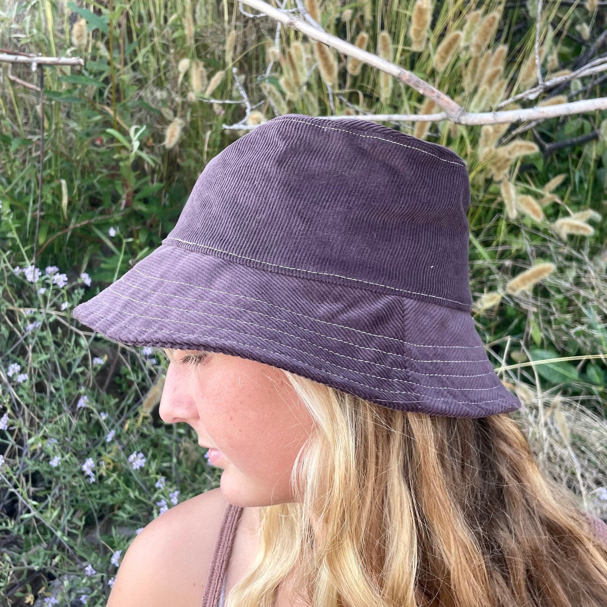 Brown Corduroy Bucket Hat, Fall Winter Bucket Hat, Beach Sun Hat, Unisex Hat, Gift for Hiker, Brim Winter Hat, Corduroy Cap, Handmade Hat